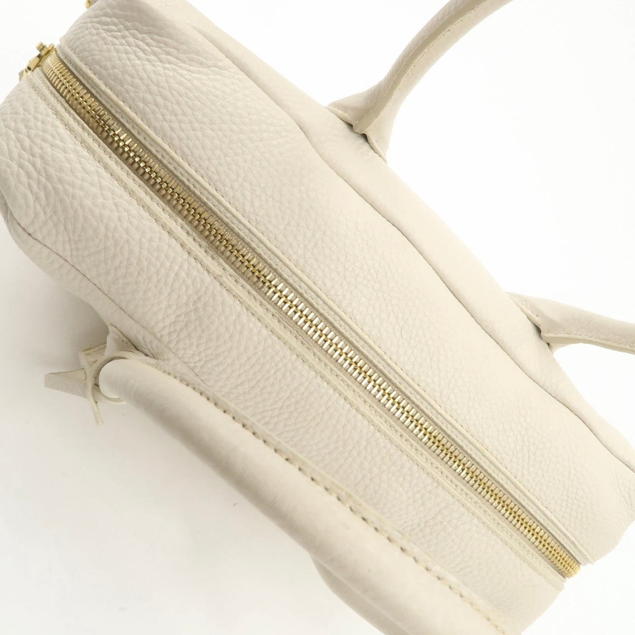Prada Boston Hand Bag - Ivory, Leather