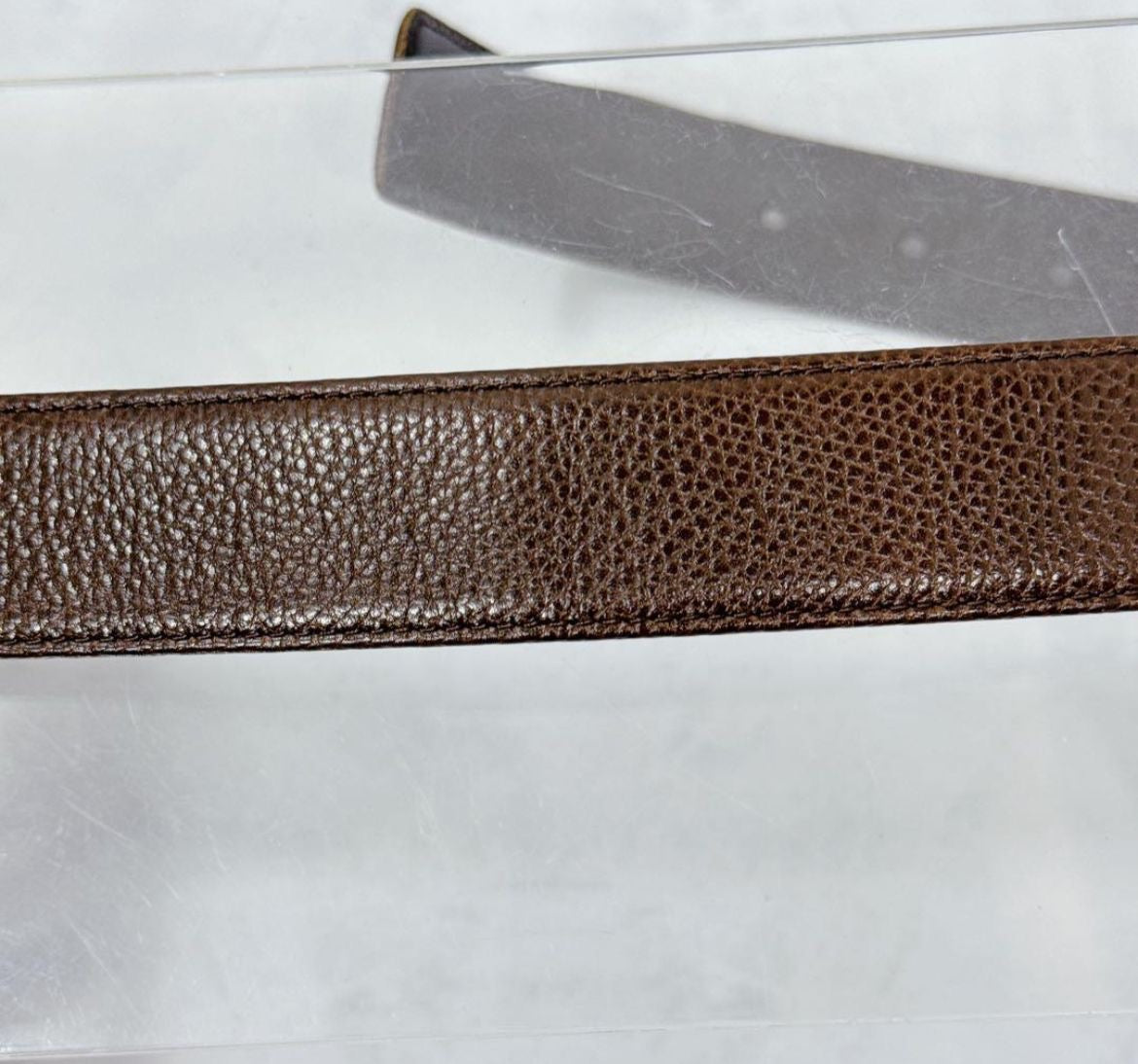 Saint Laurent Brown leather belt