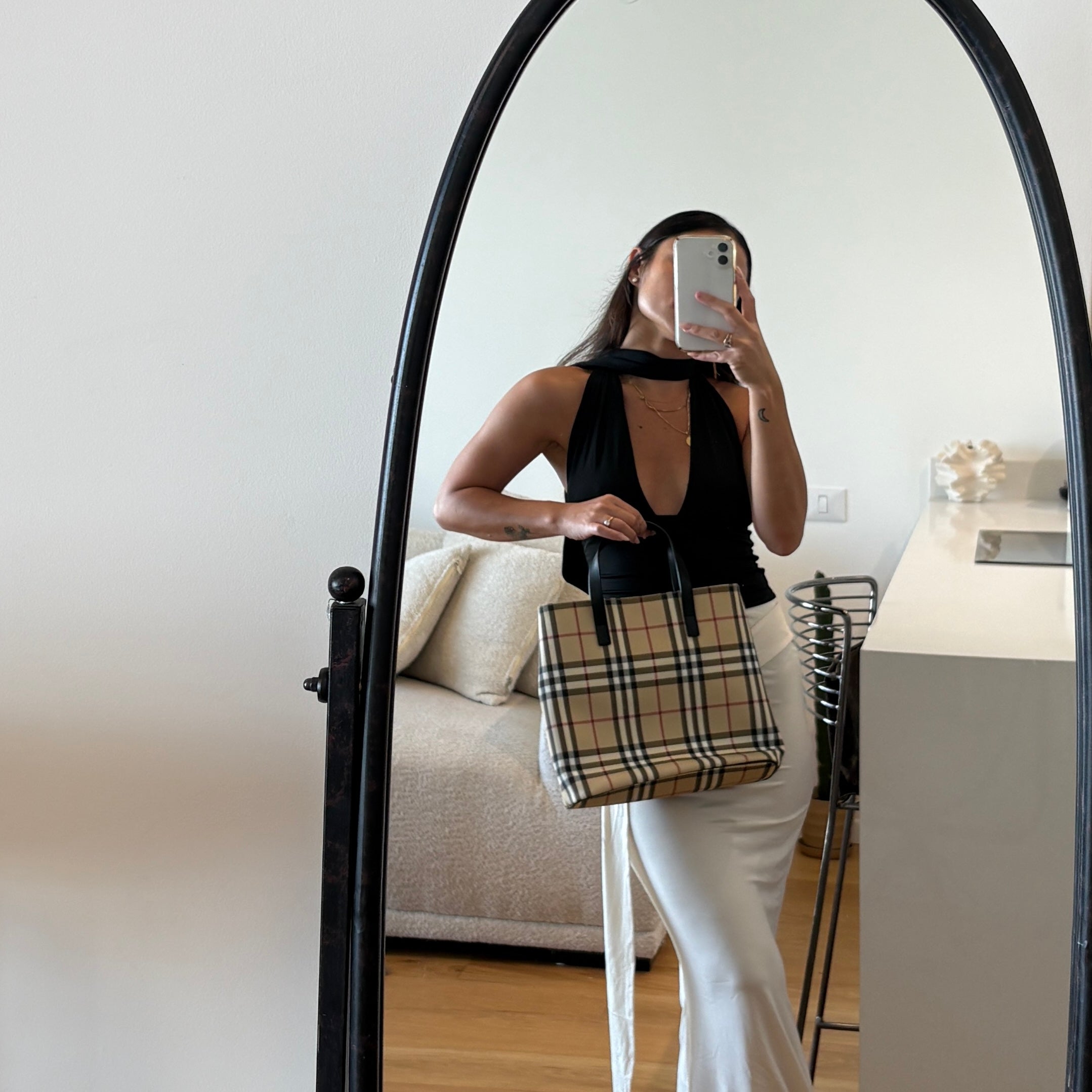 Burberry London Nova Check Tote Bag -
