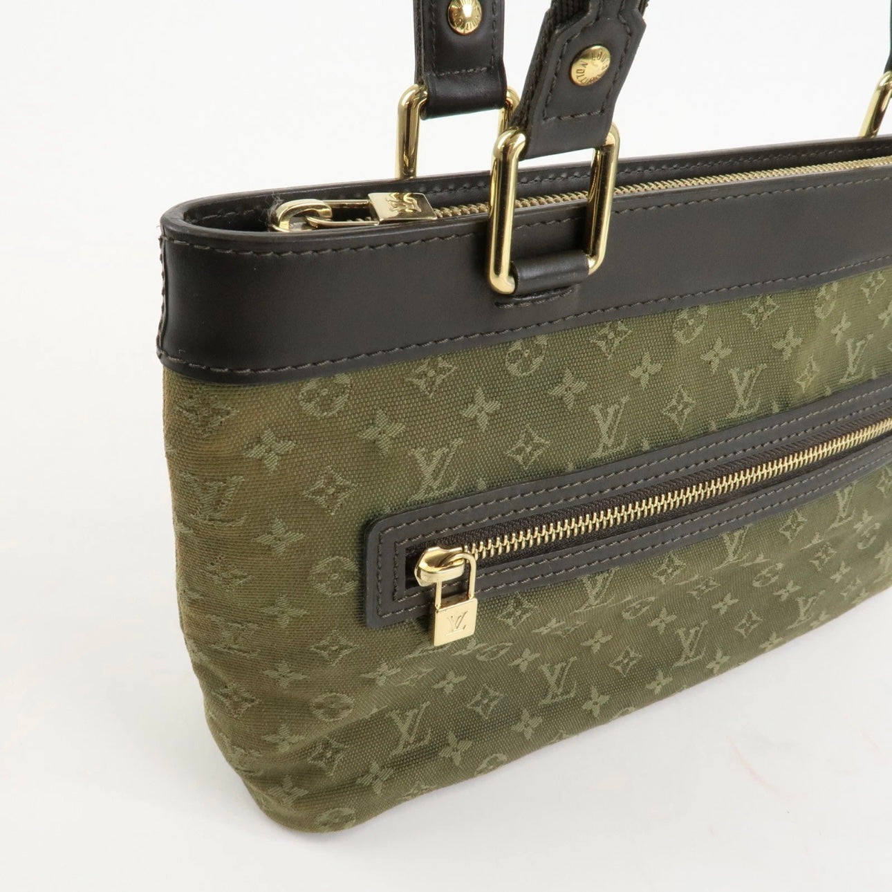 Louis Vuitton Monogram Mini Lucille PM Hand Bag Khaki