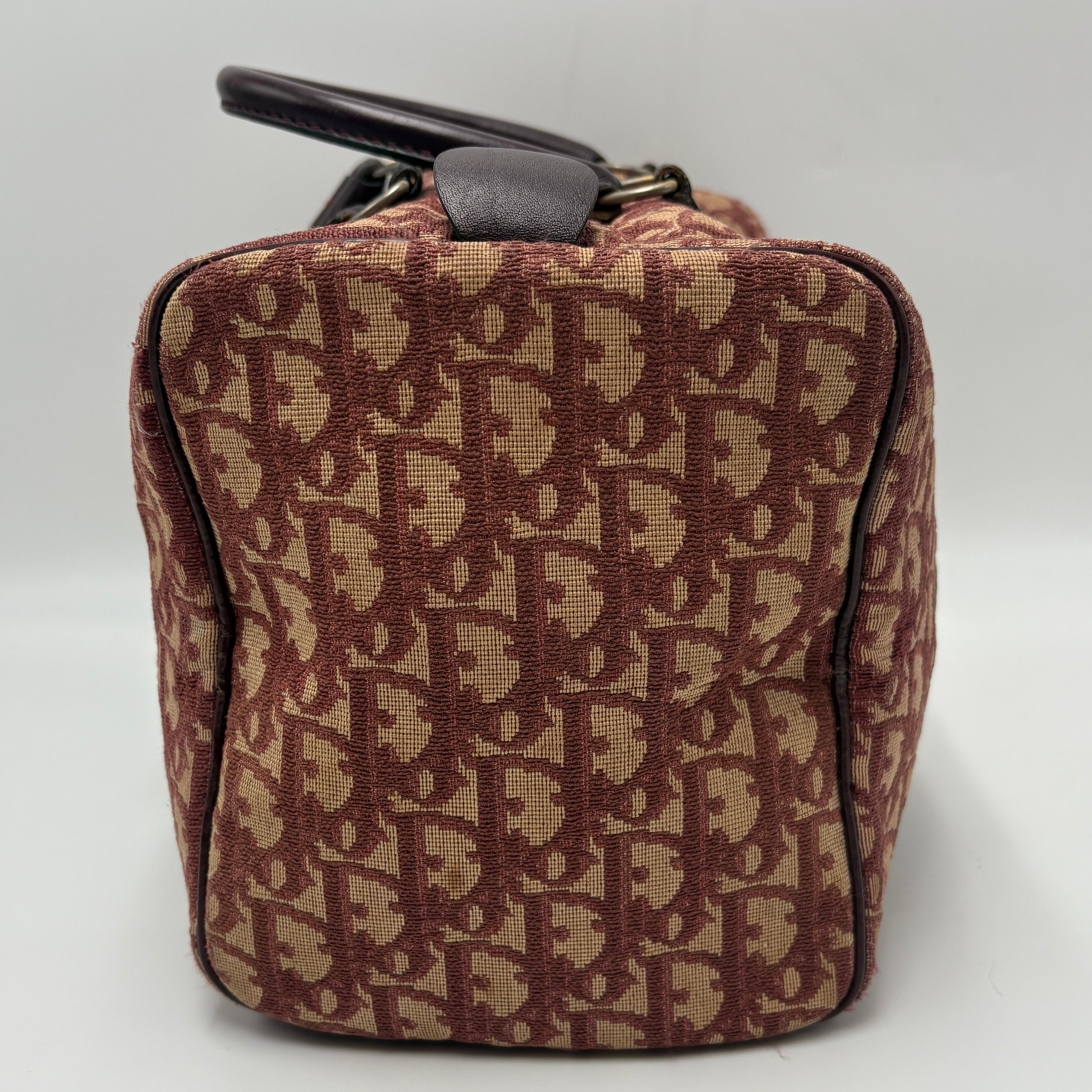 Christian Dior Trotter Boston Bag Burgundy