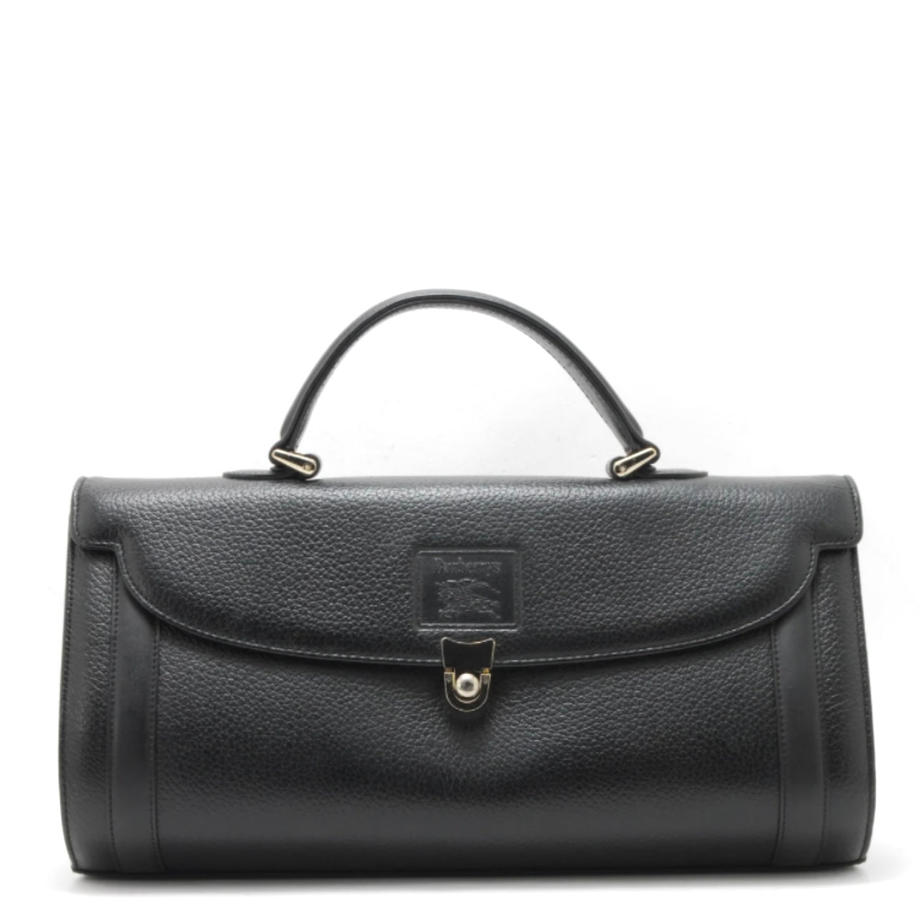 Burberry Vintage Hand Tote Bag - Black, Leather