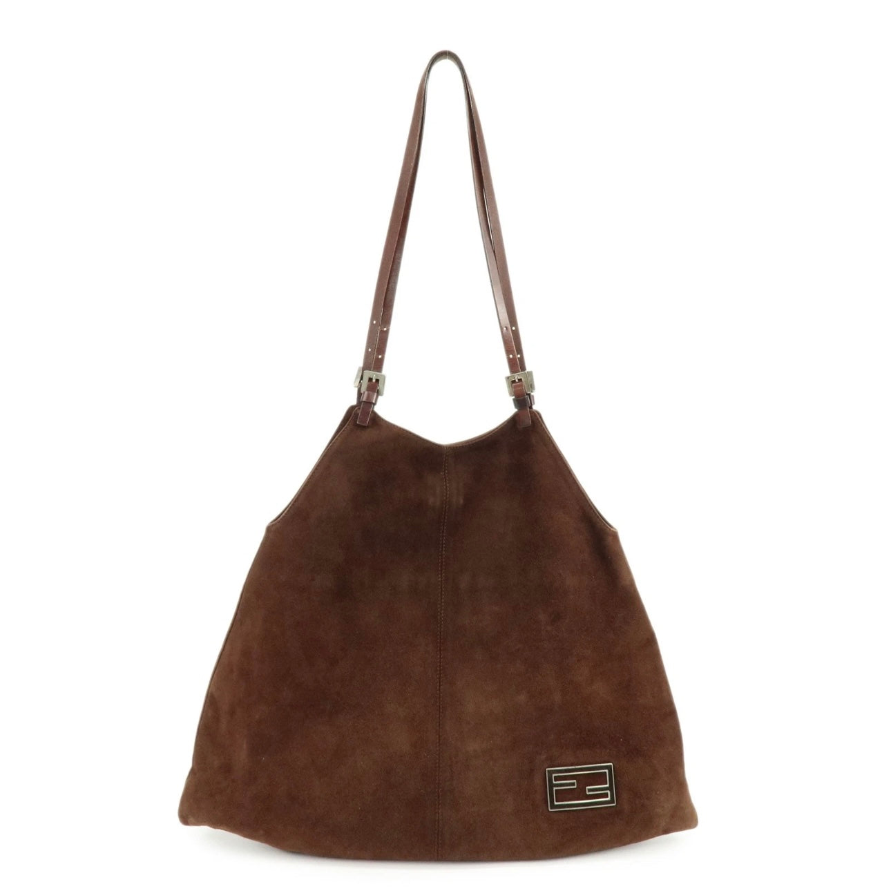 FENDI Suede Tote Shoulder Bag