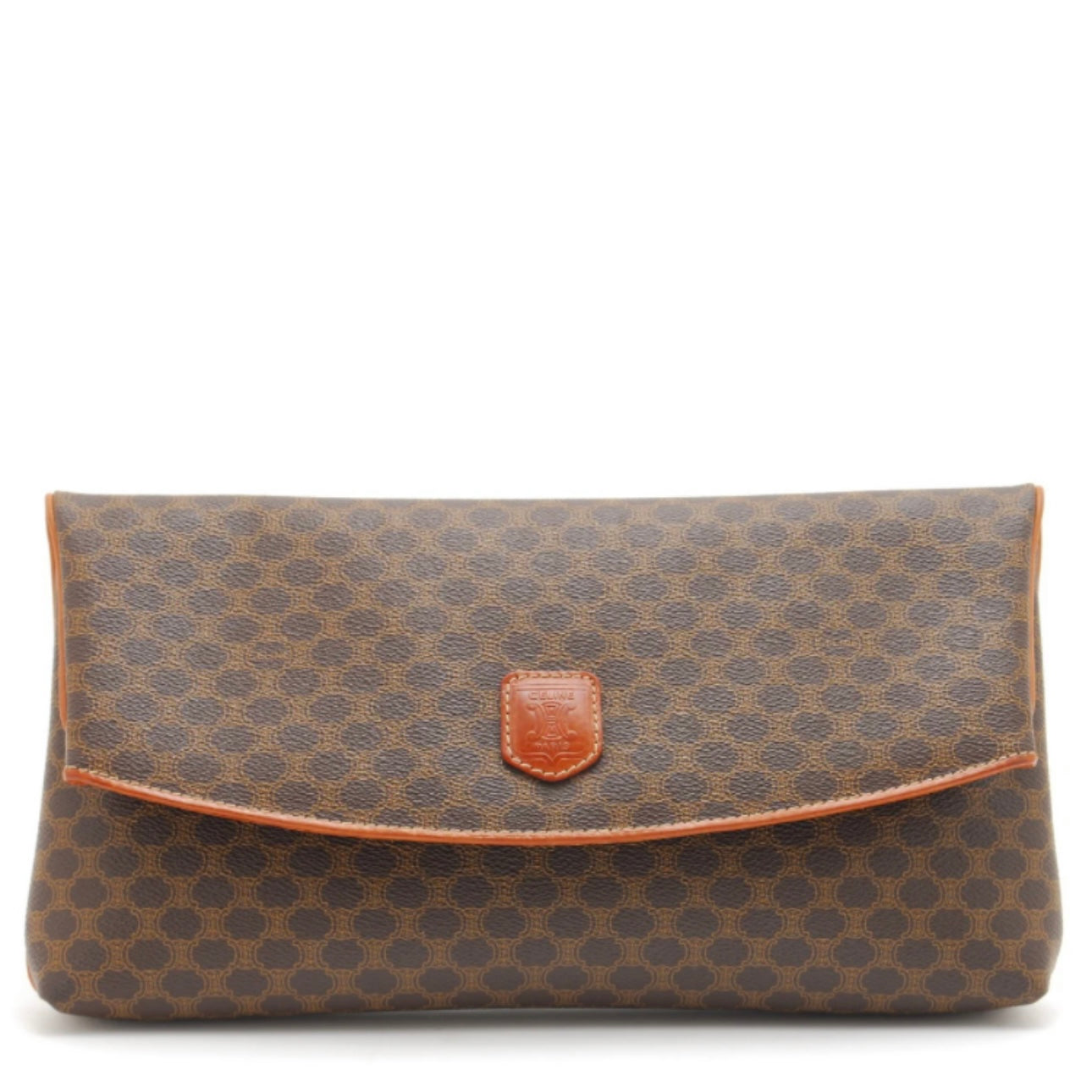 Celine Macadam Clutch - Brown, Leather and PVC 