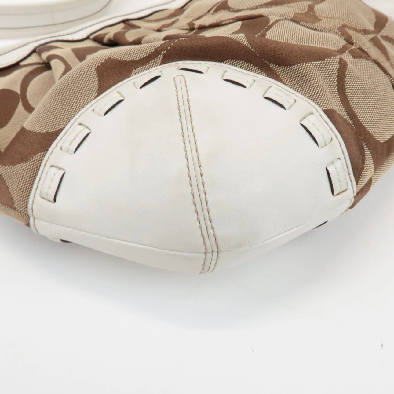 COACH Signature Canvas Leather Shoulder Bag