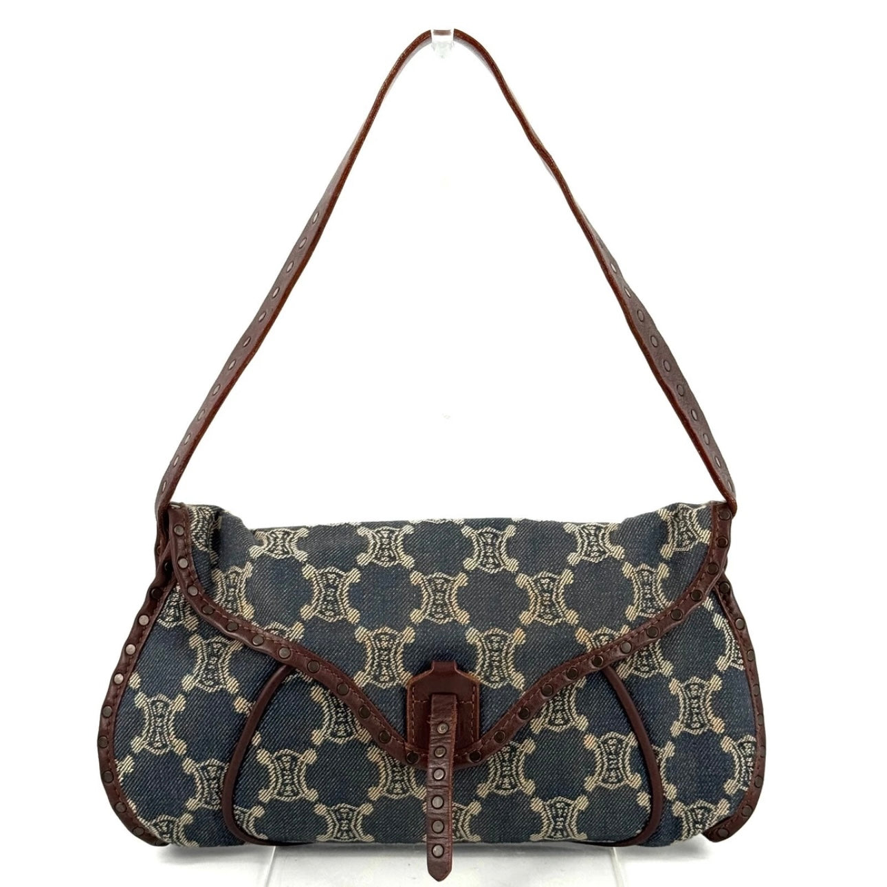CELINE Shoulder Bag Denim Paris Macadam