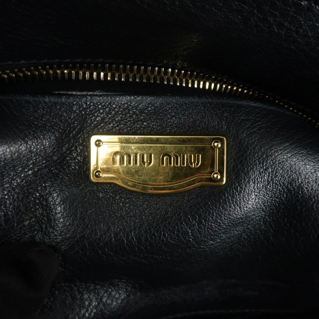 MIU MIU Shoulder Bag - Black, Leather