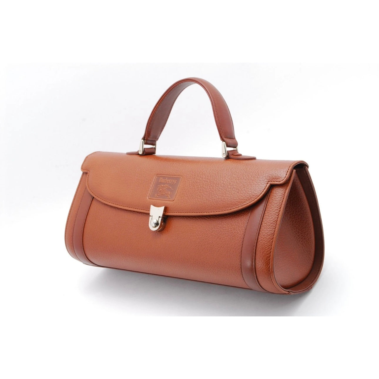 Burberrys Vintage Hand Tote Bag Leather