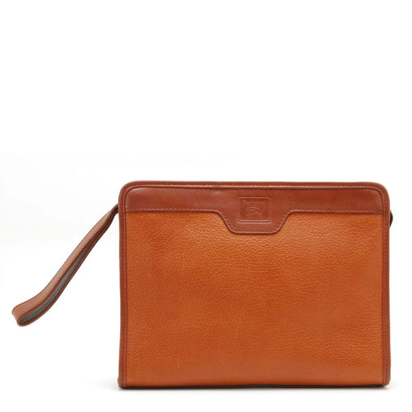 Burberry Burberrys Clutch Handbag - Brown, Leather