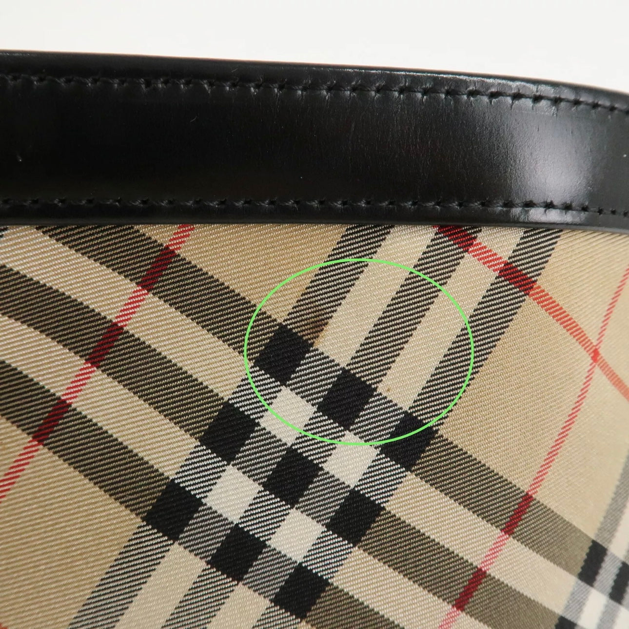 Burberry Canvas Leather Nova Check Shoulder Bag