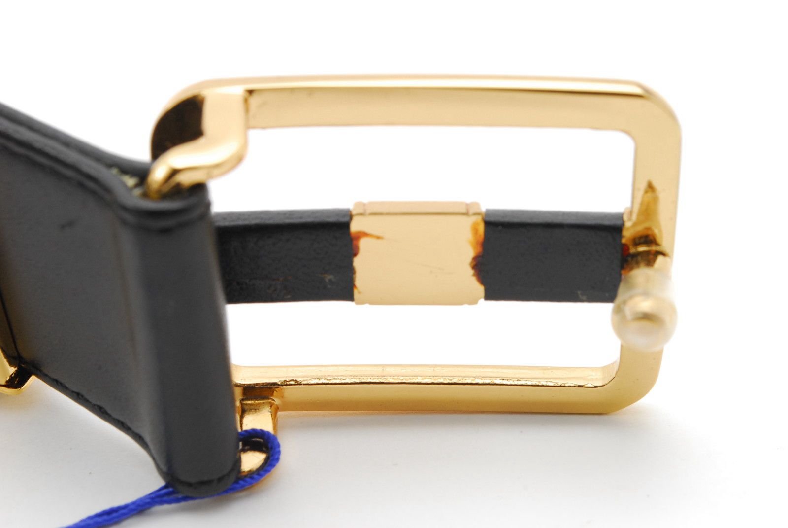 Saint Laurent Black Leather Belt