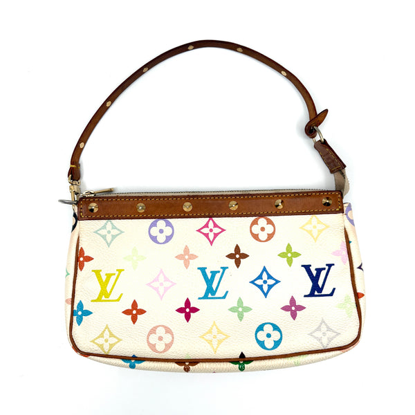 Pochette Accessory Multicolor Blanc White