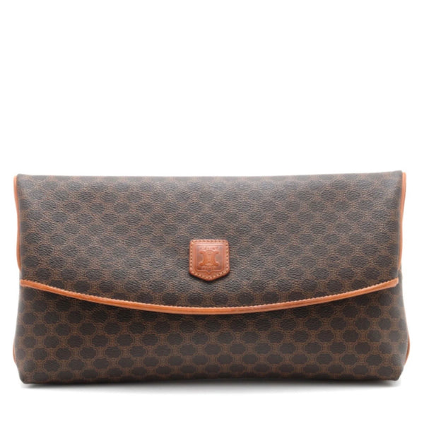 Celine Macadam Clutch Bag - Brown, PVC Leather