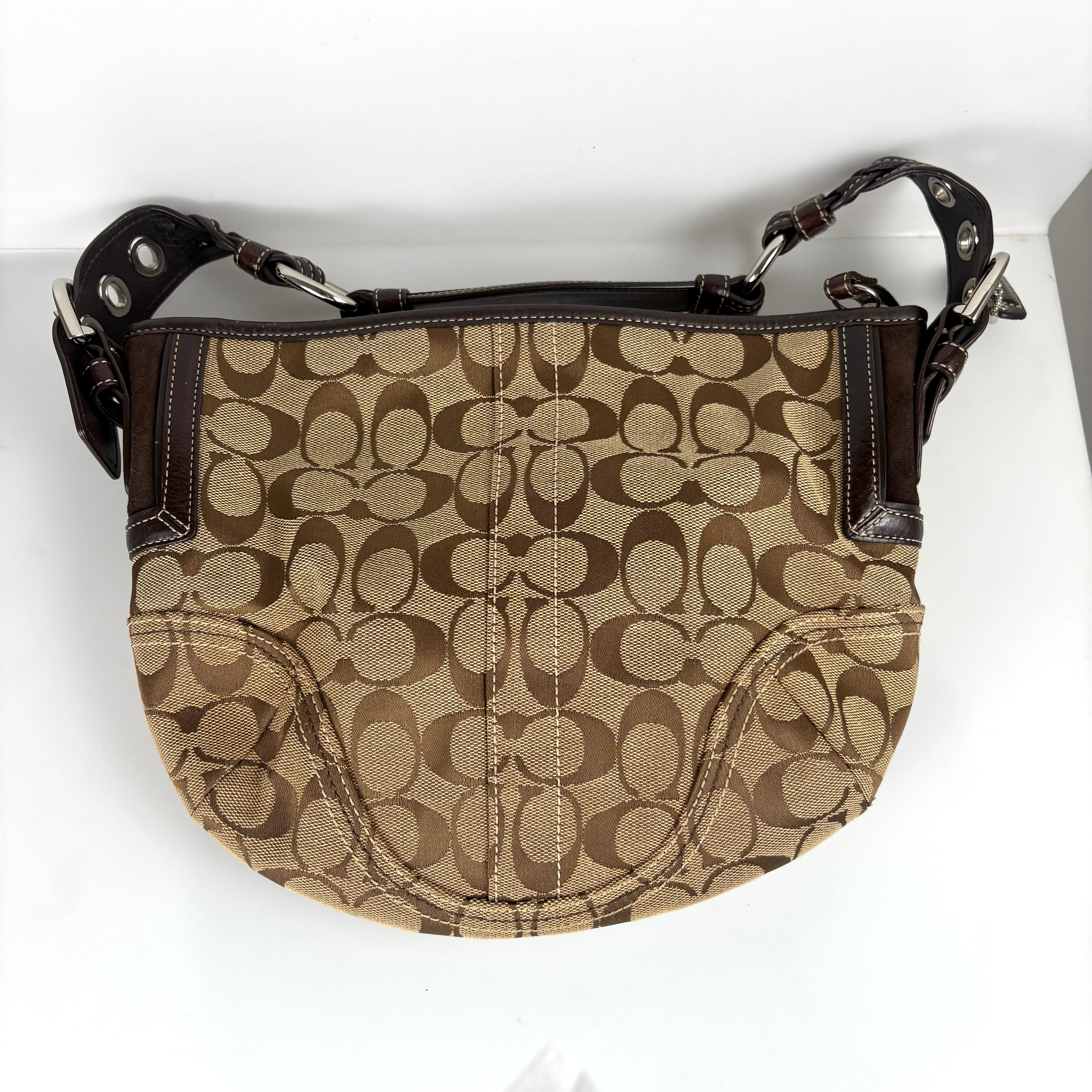 Coach Signature Brown Shoulder Bag