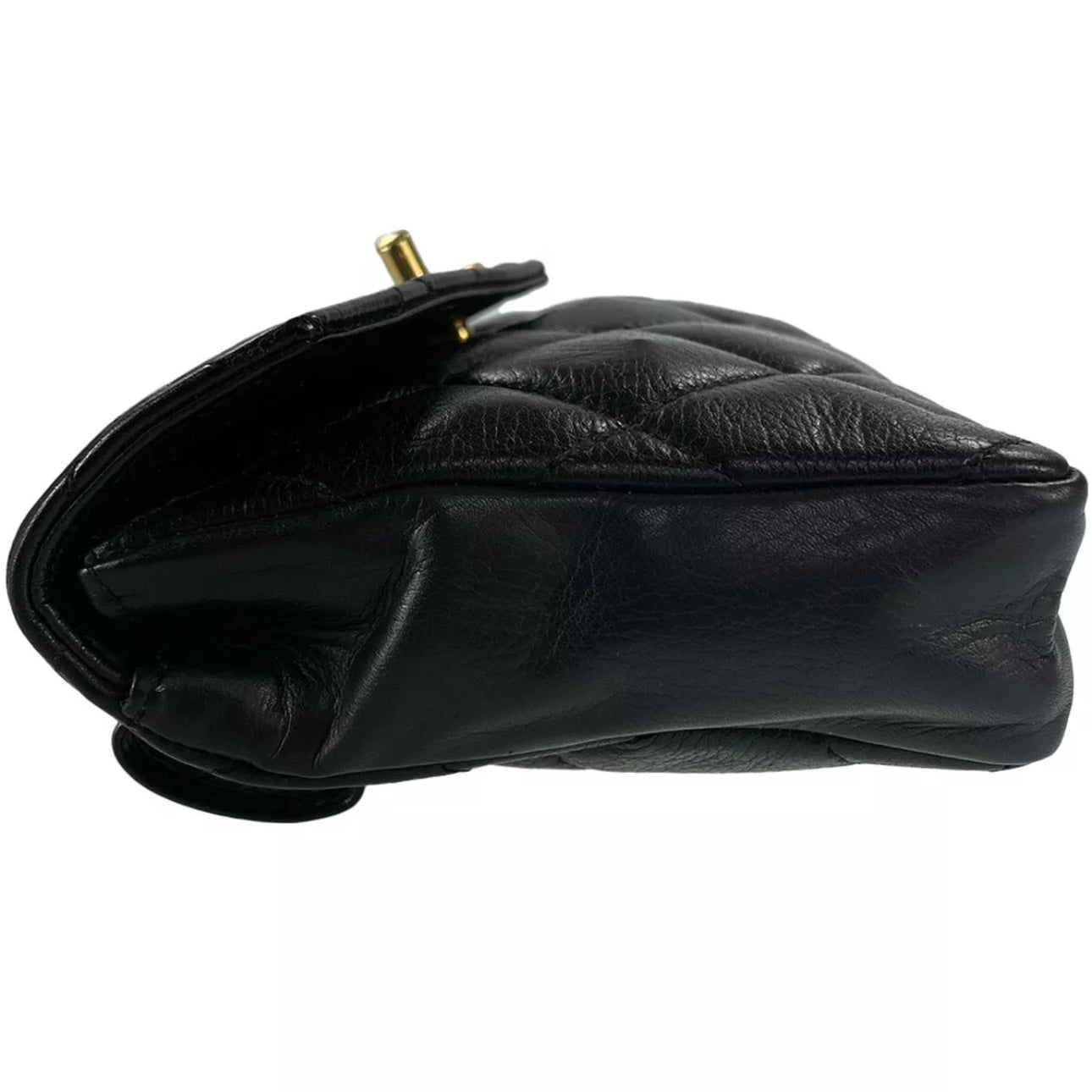 Chanel Matelasse Lambskin Leather Black Waist bag