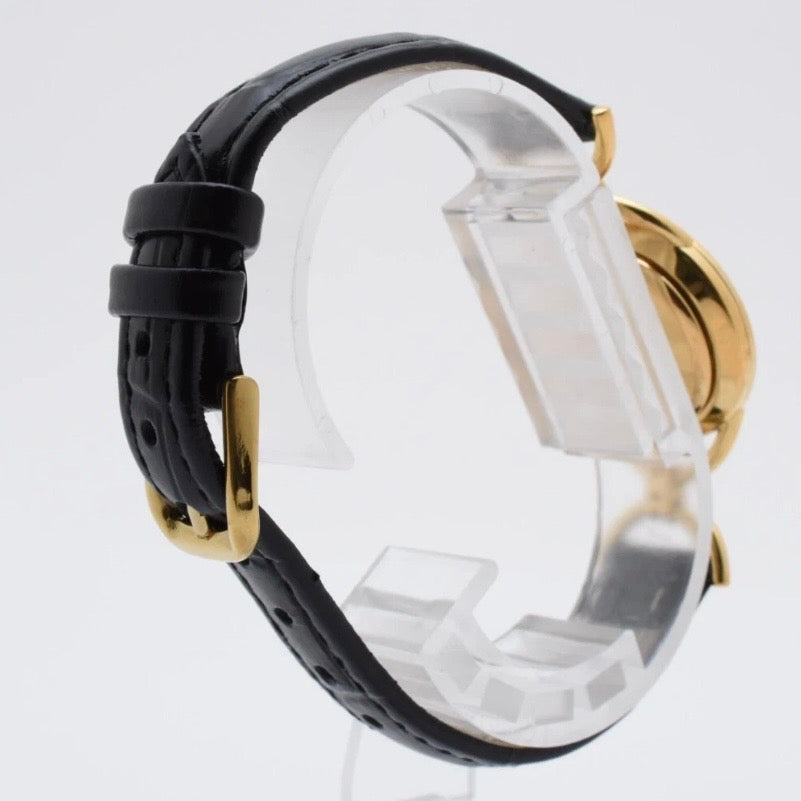 Vintage GUCCI 6000L 23mm Black Dial Gold Quartz Watch