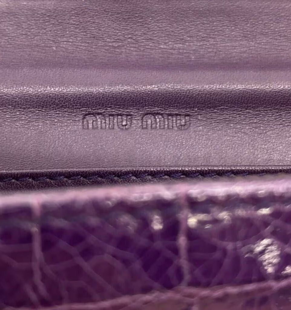 Miu Miu leather Purple Wallet
