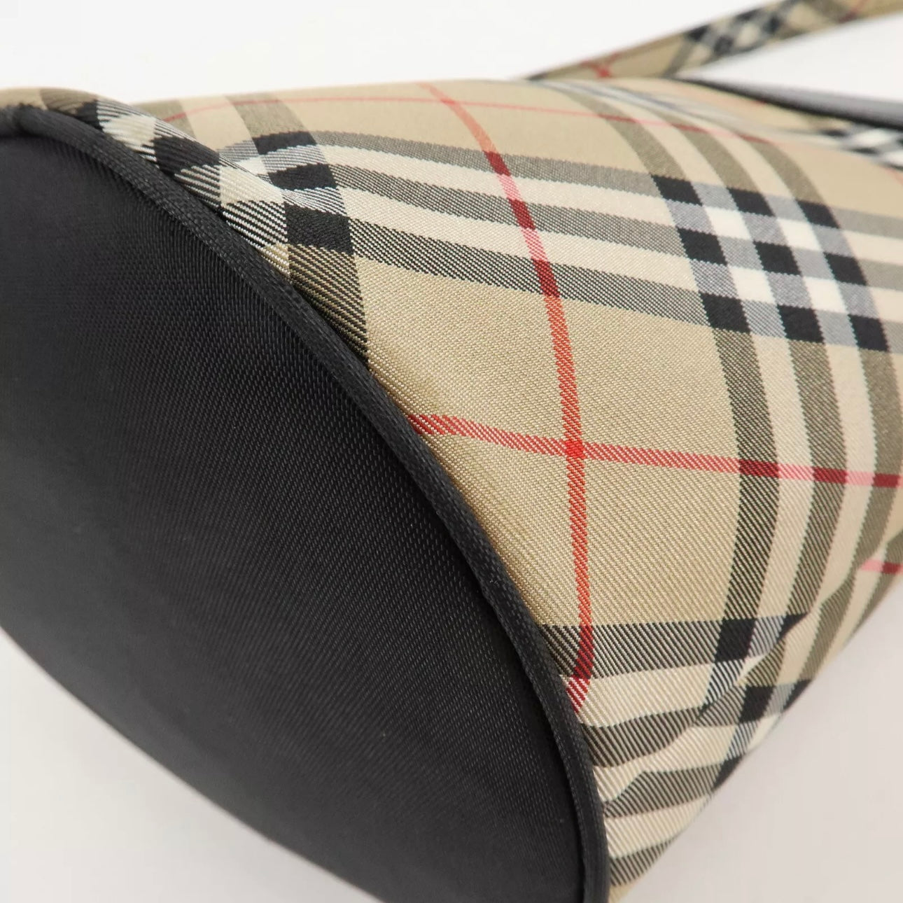 Burberry Canvas Leather Nova Check Shoulder Bag