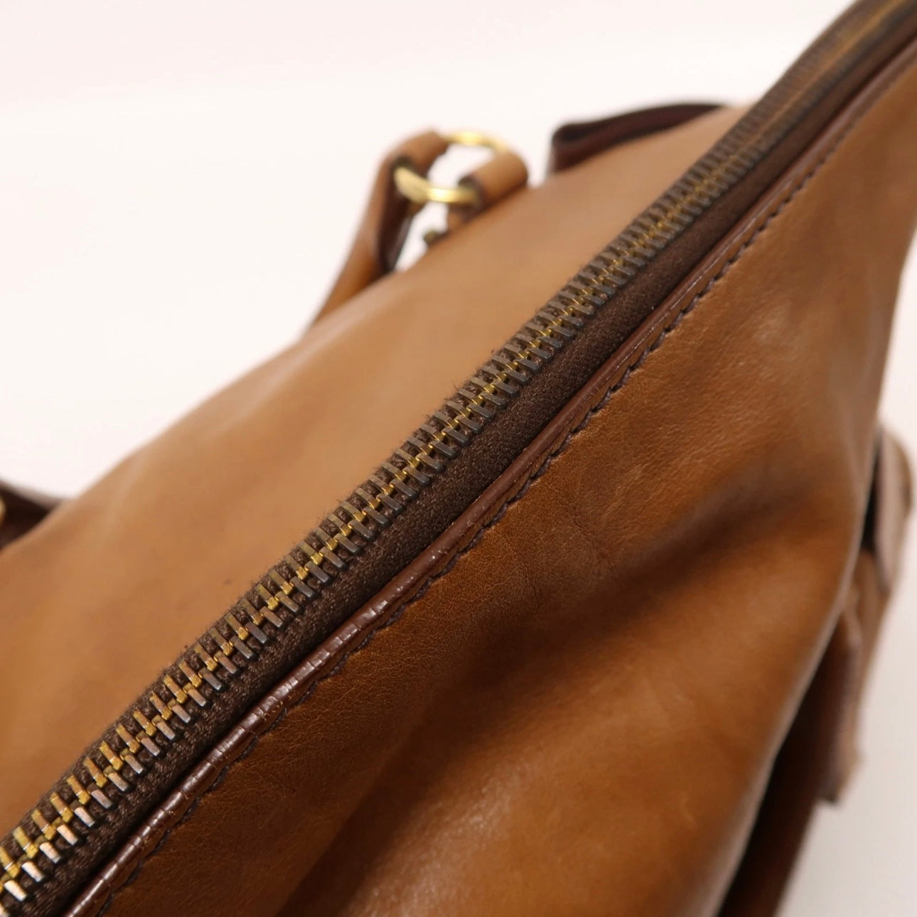 Miu Miu GHW 2 Way Shoulder Bag Calfskin Leather Brown