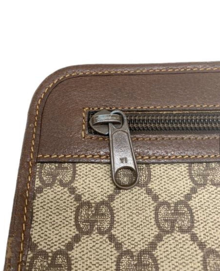 Gucci Vintage Clutch Bag - Brown, PVC Leather