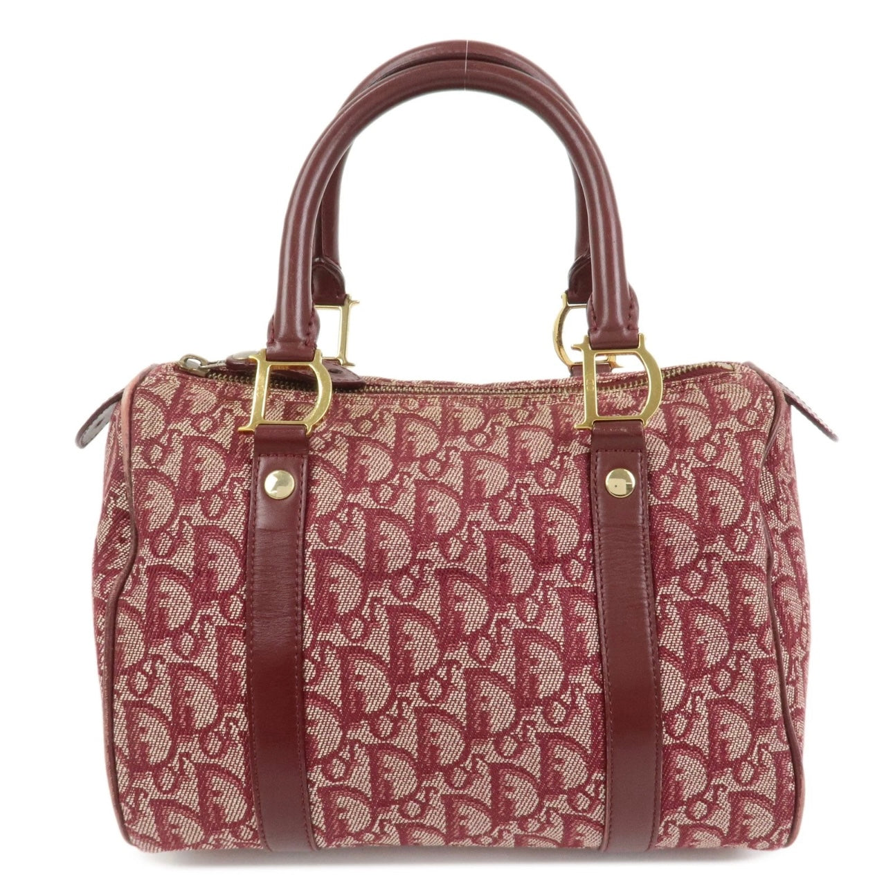 DIOR TROTTER BOSTON BURGUNDY BAG