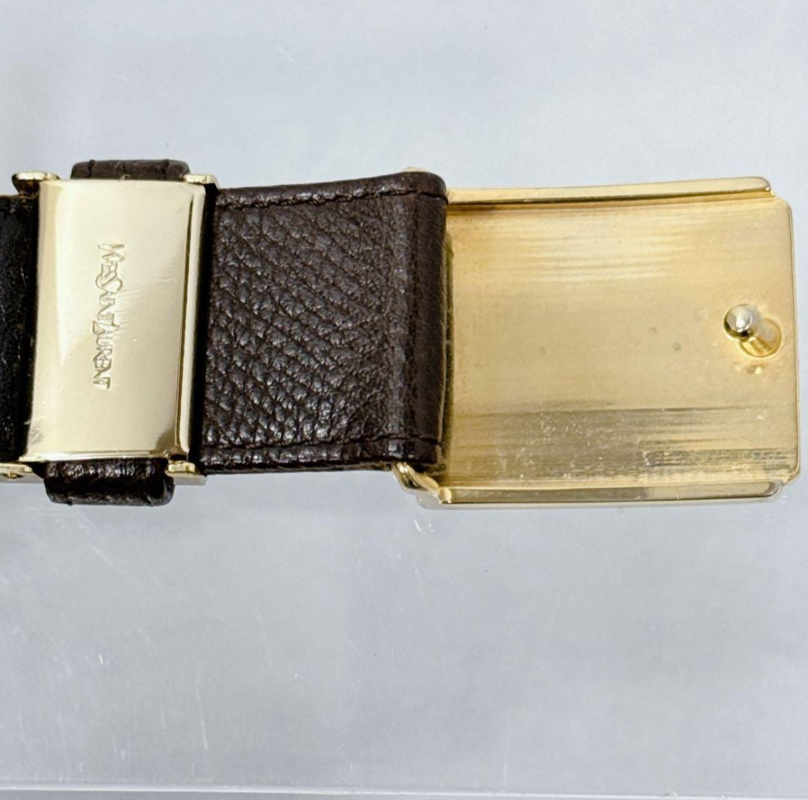 Saint Laurent Brown leather belt