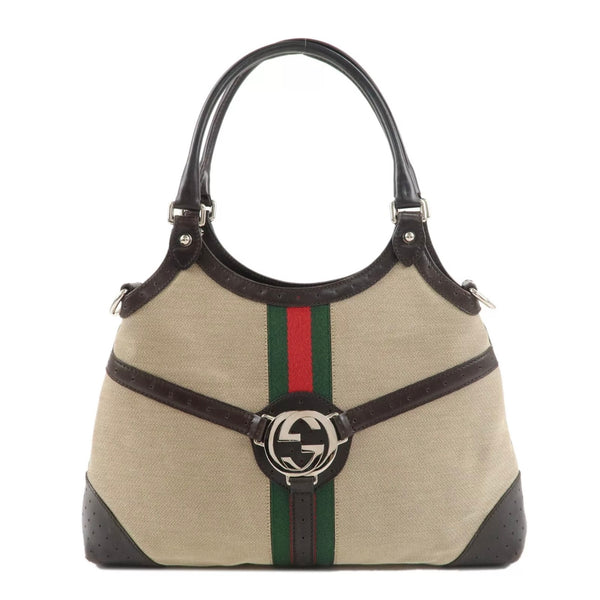 Sherry Interlocking G Canvas Leather