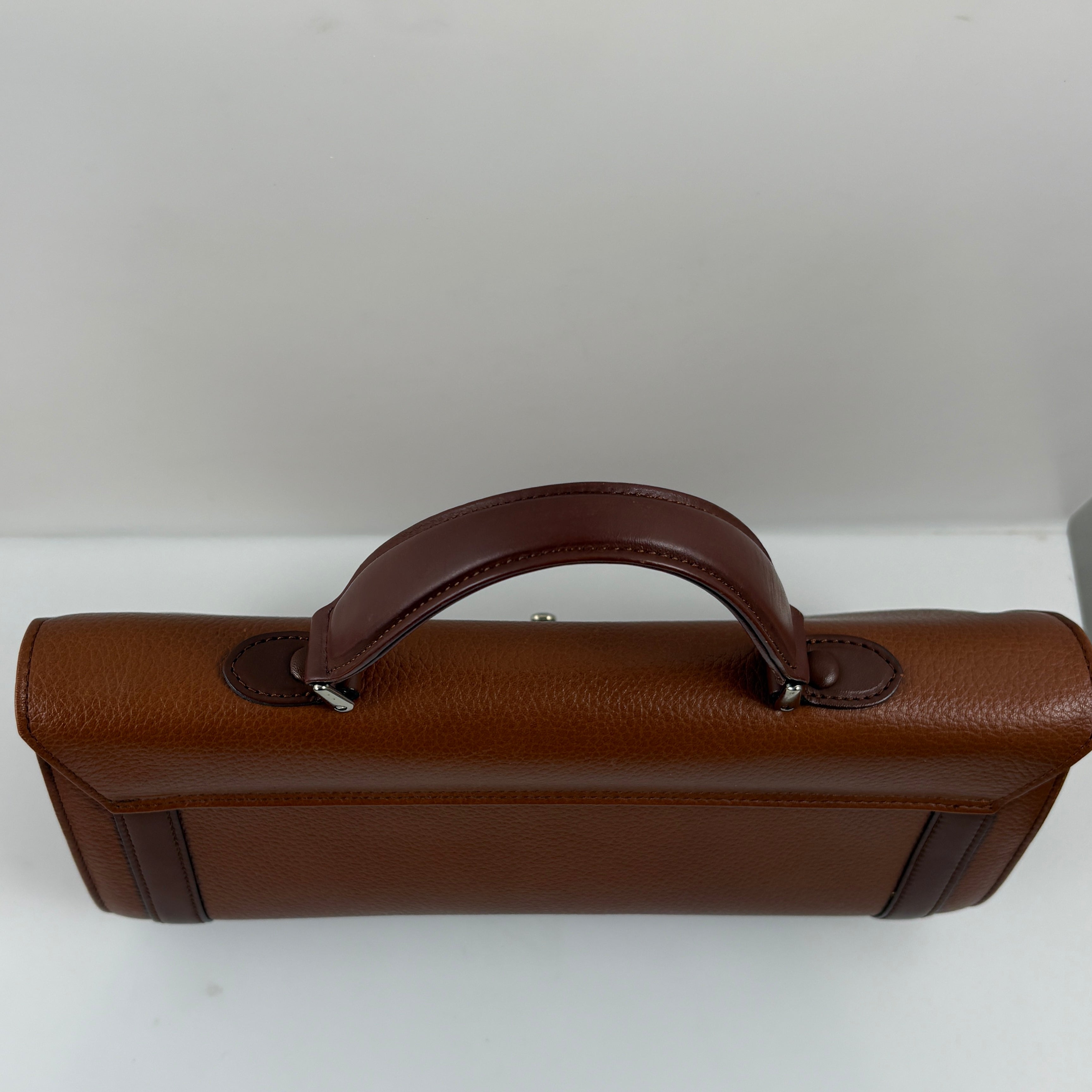 Burberry Vintage Top Handle Handbag - Brown, Leather