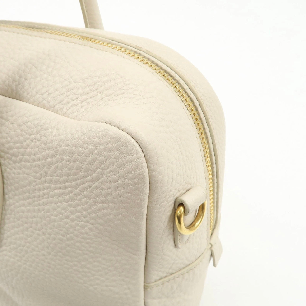 Prada Boston Hand Bag - Ivory, Leather