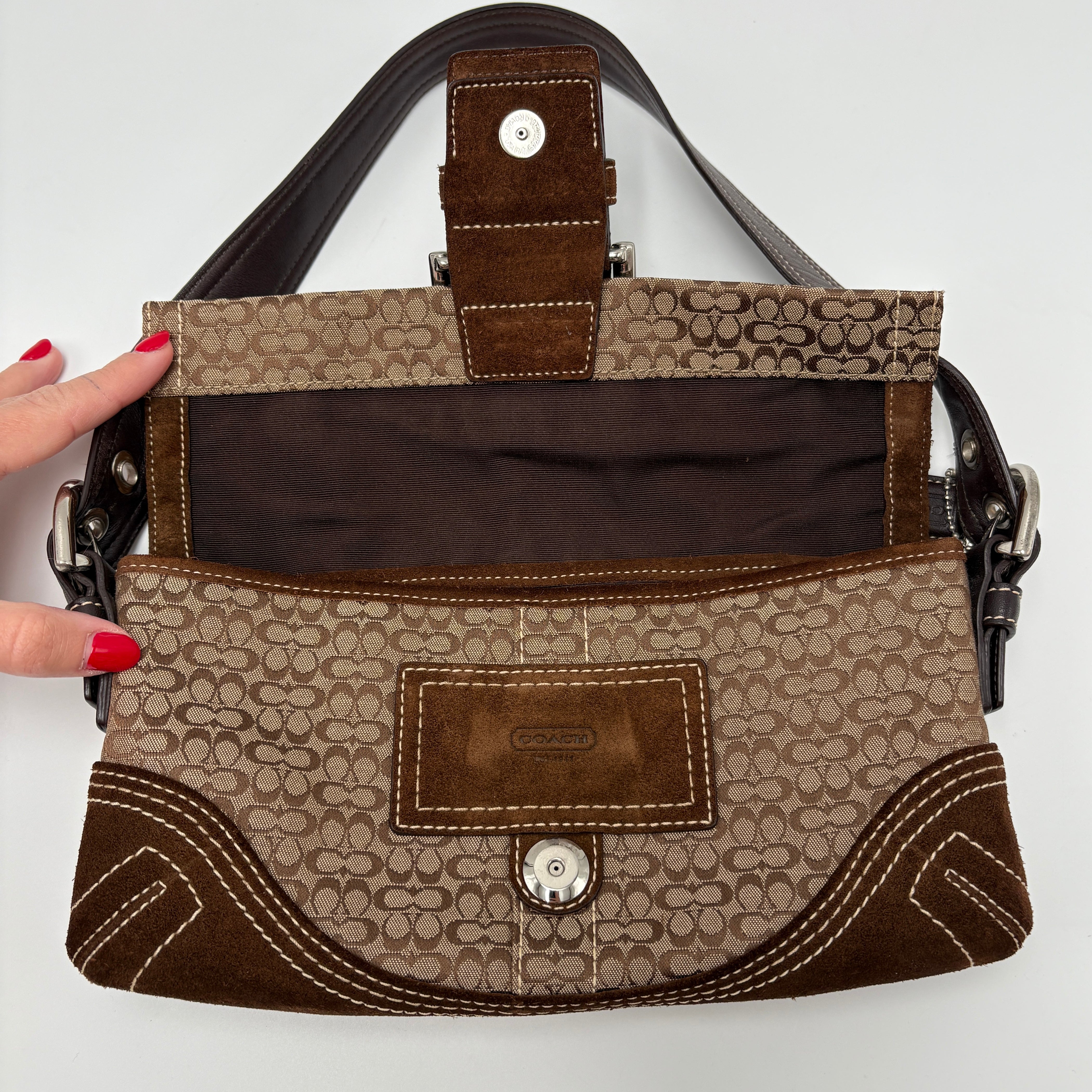 Coach Signature Suede bag