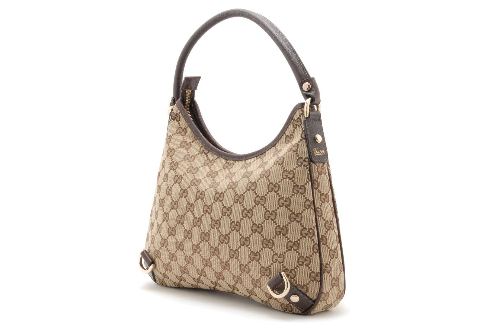 Gucci Abbey D-Ring Hobo Shoulder Bag - Brown, Leather