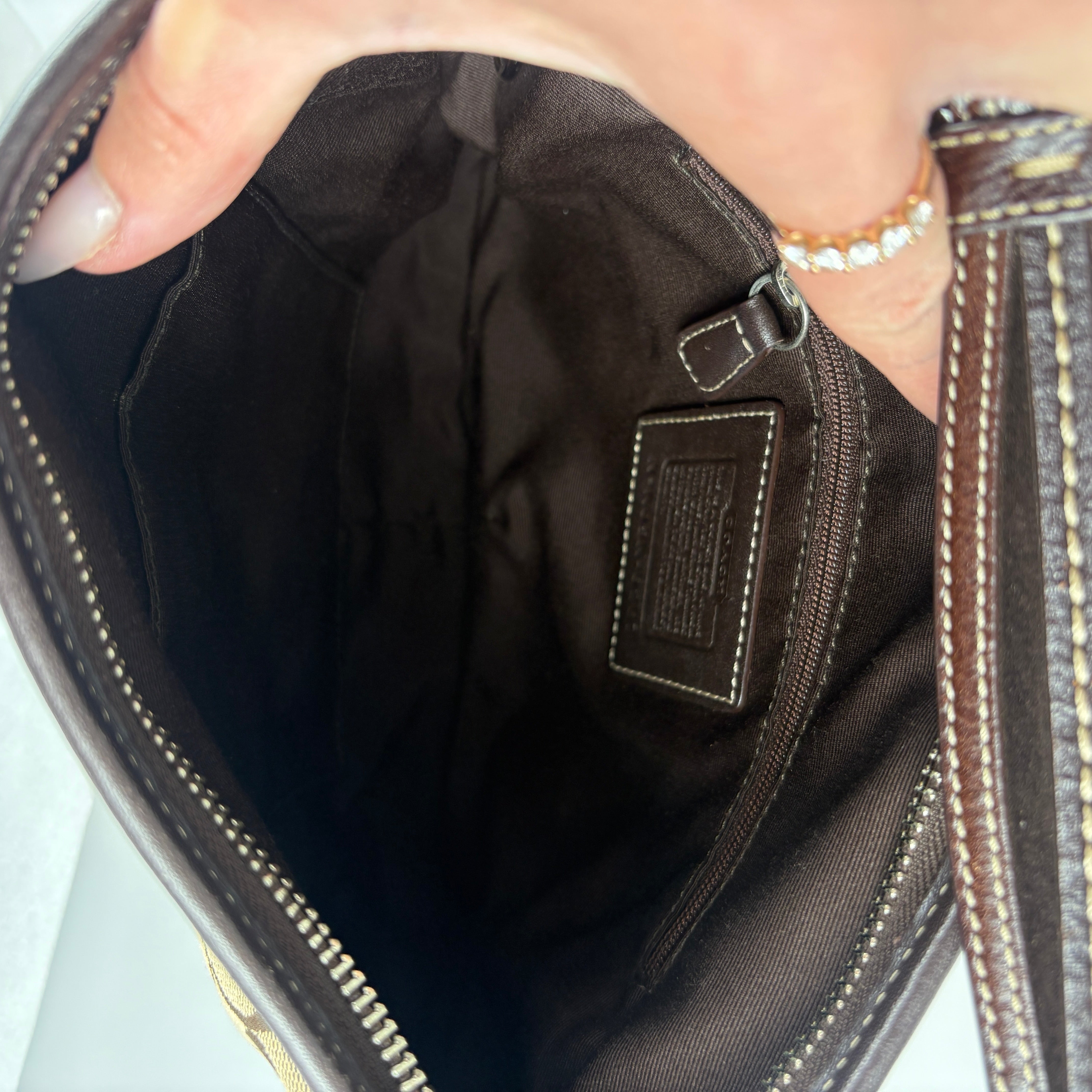 Coach Signature Brown Shoulder Bag