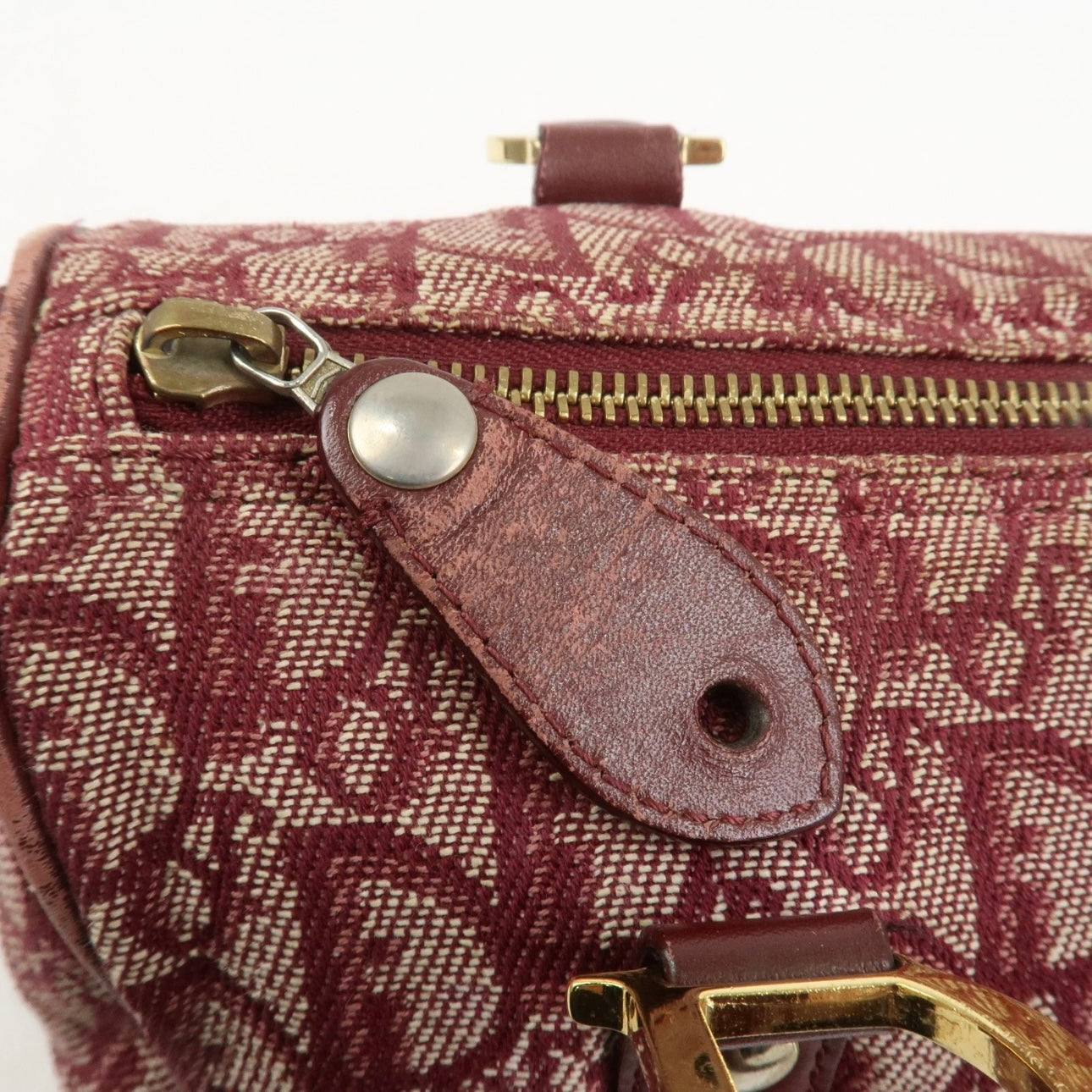 DIOR TROTTER BOSTON BURGUNDY BAG