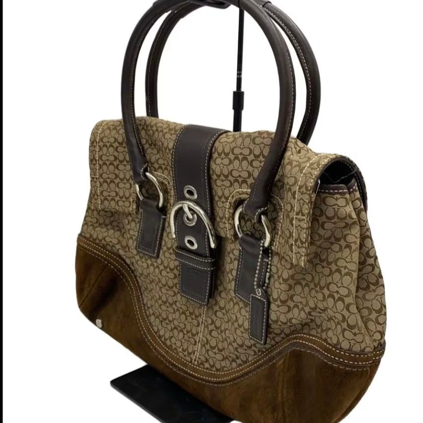Coach Signature Suede Bag