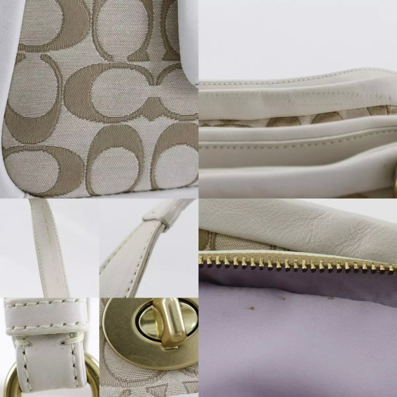 COACH Signature Tote Bag cricket beige canvas/leather
