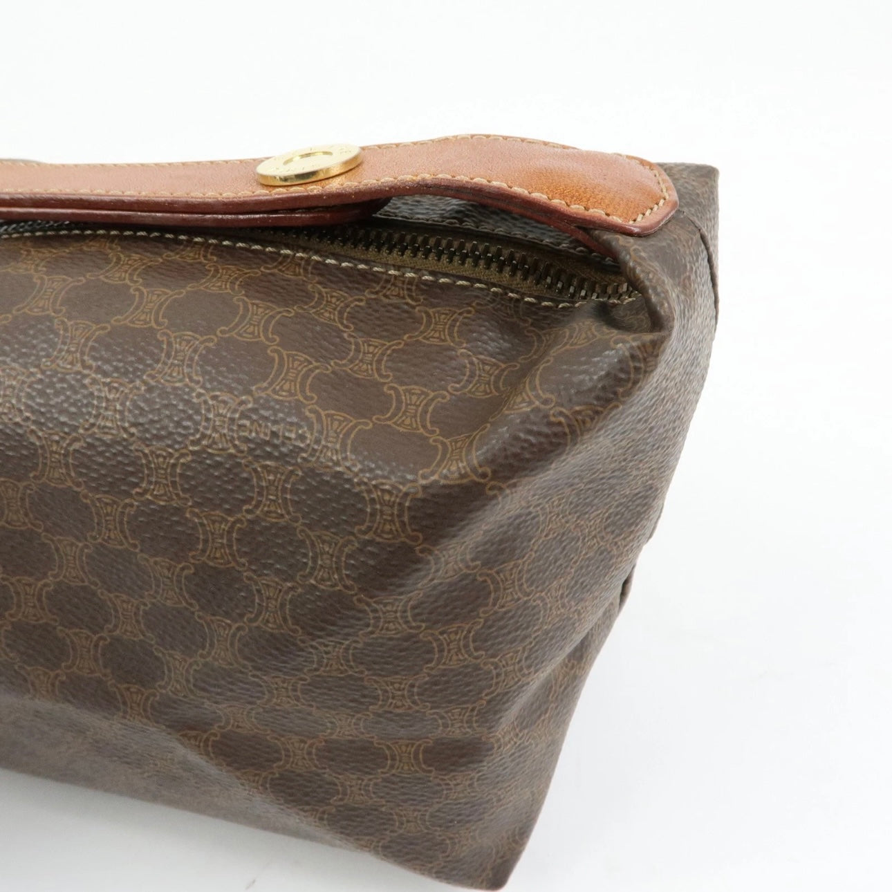 Celine Macadam Handbag Pochette - Brown, PVC