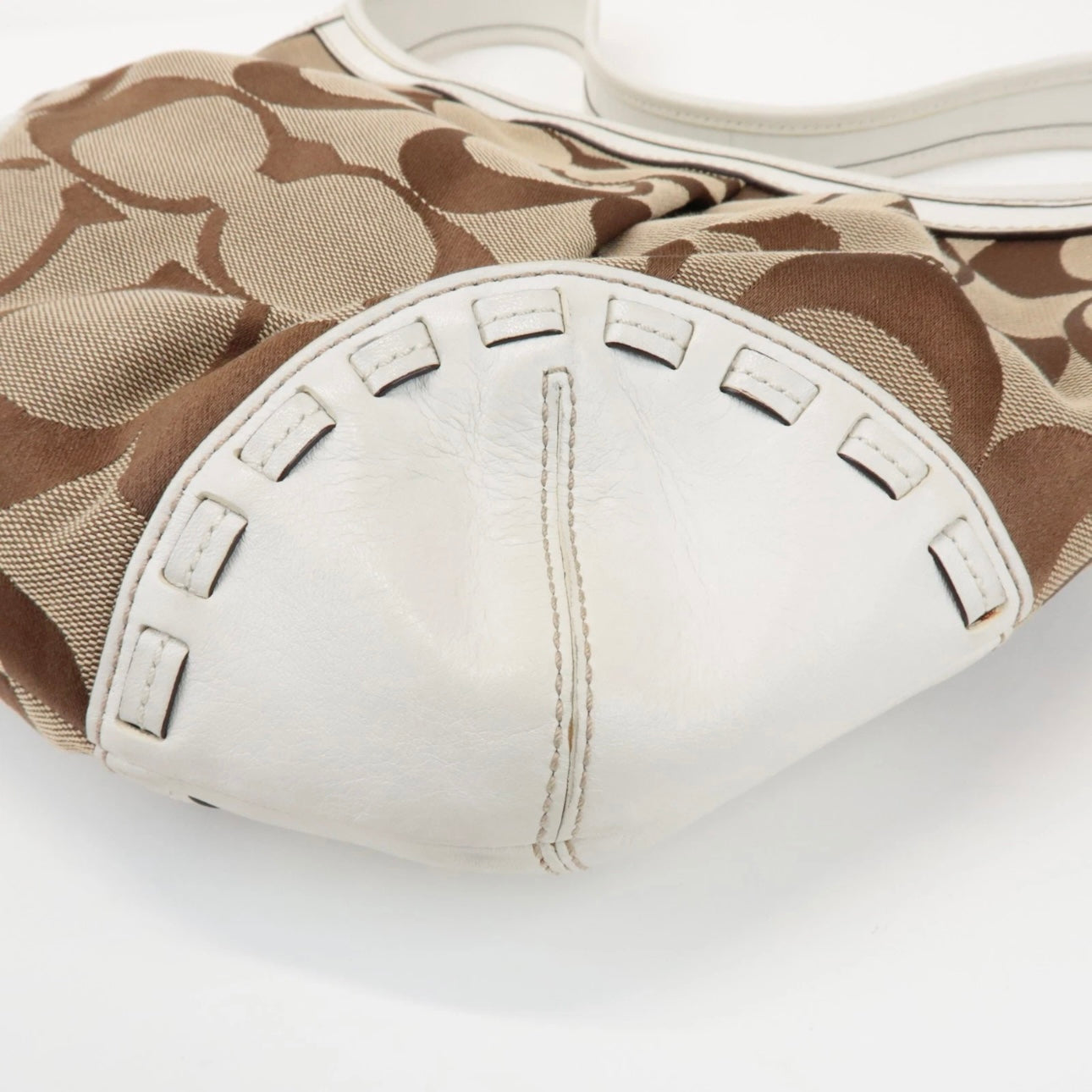 COACH Signature Canvas Leather Shoulder Bag