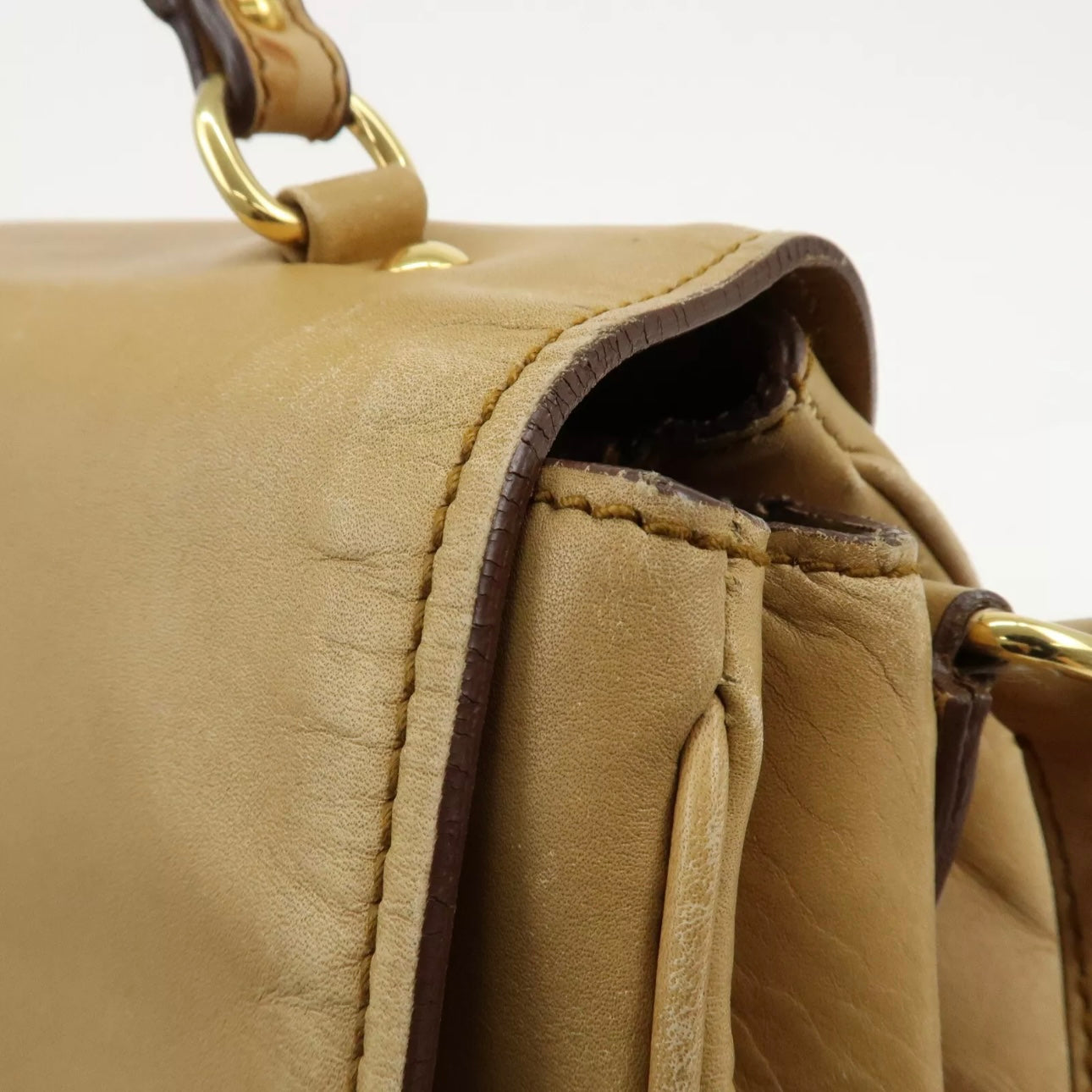 Miu Miu 2Way Shoulder Bag - Beige, Leather