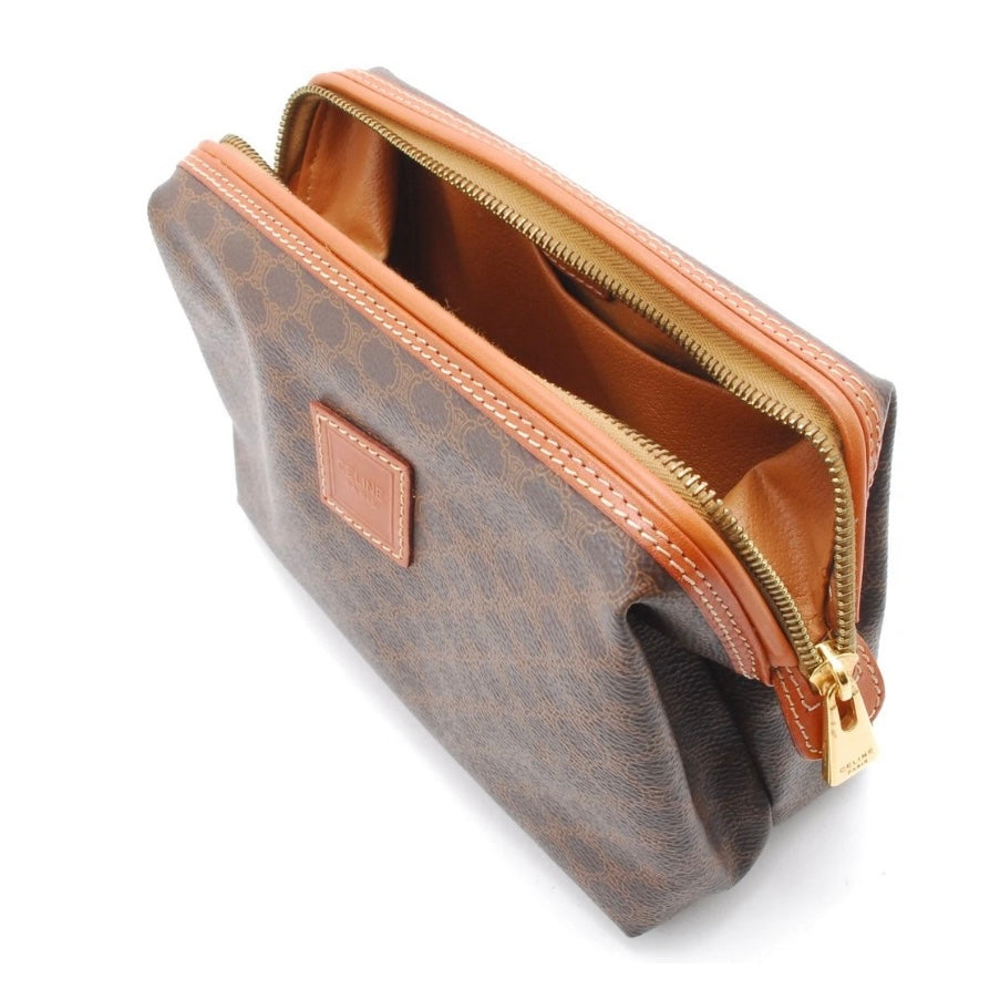 CELINE Macadam Clutch Bag/ Cosmetic Pouch