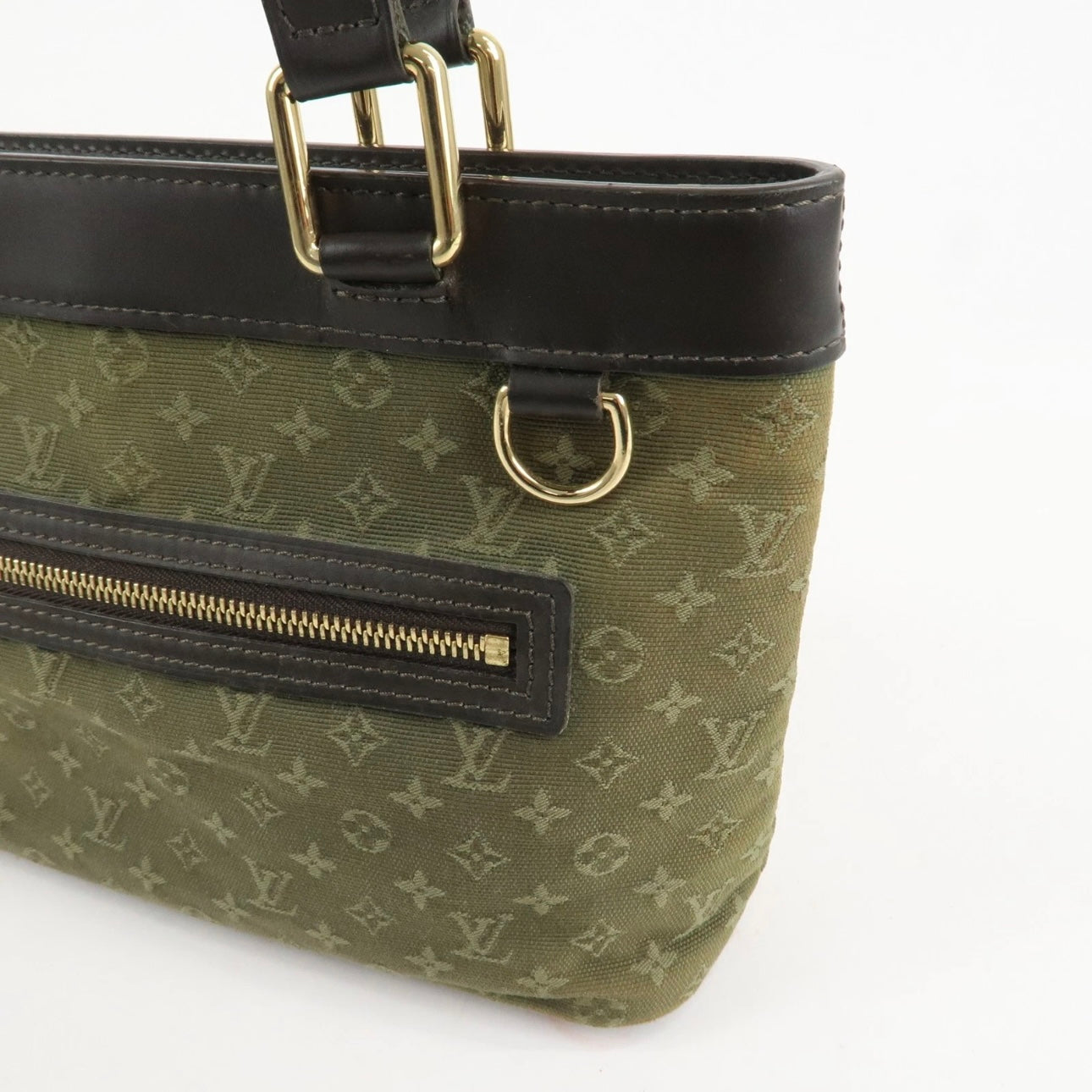 Louis Vuitton Monogram Mini Lucille PM Hand Bag Khaki