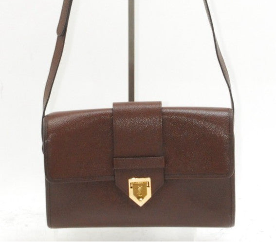 Saint Laurent Vintage Shoulder Cross Body Bag - Brown, Leather