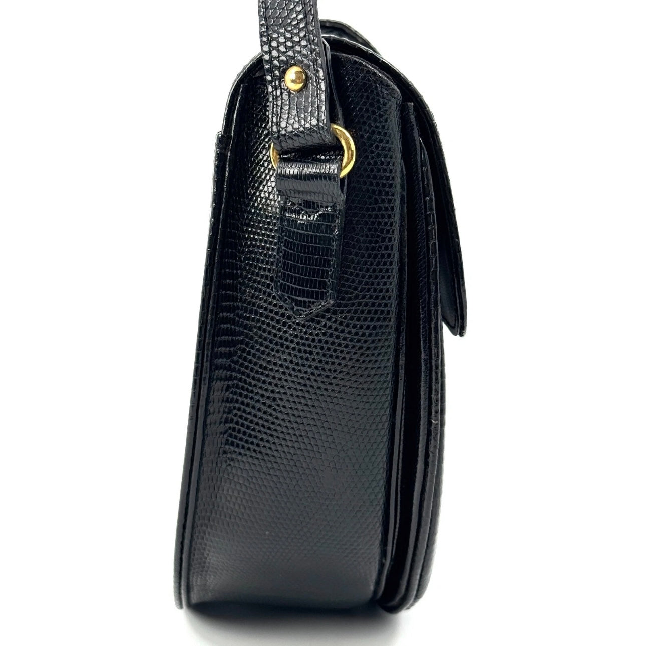 Yves Saint Laurent Shoulder Bag Leather Black Vintage YSL