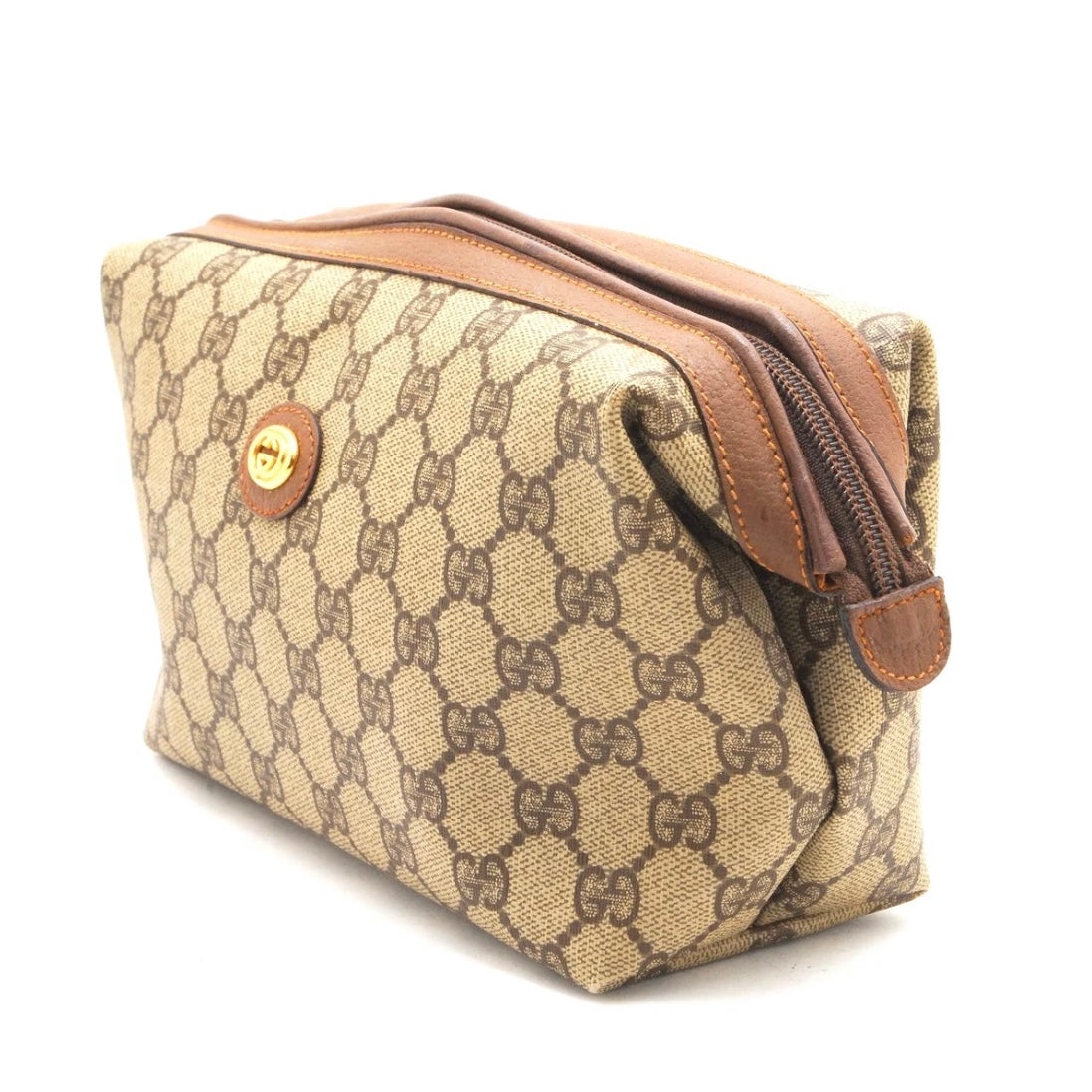 Gucci Pouch Clutch Bag - Brown, Leather