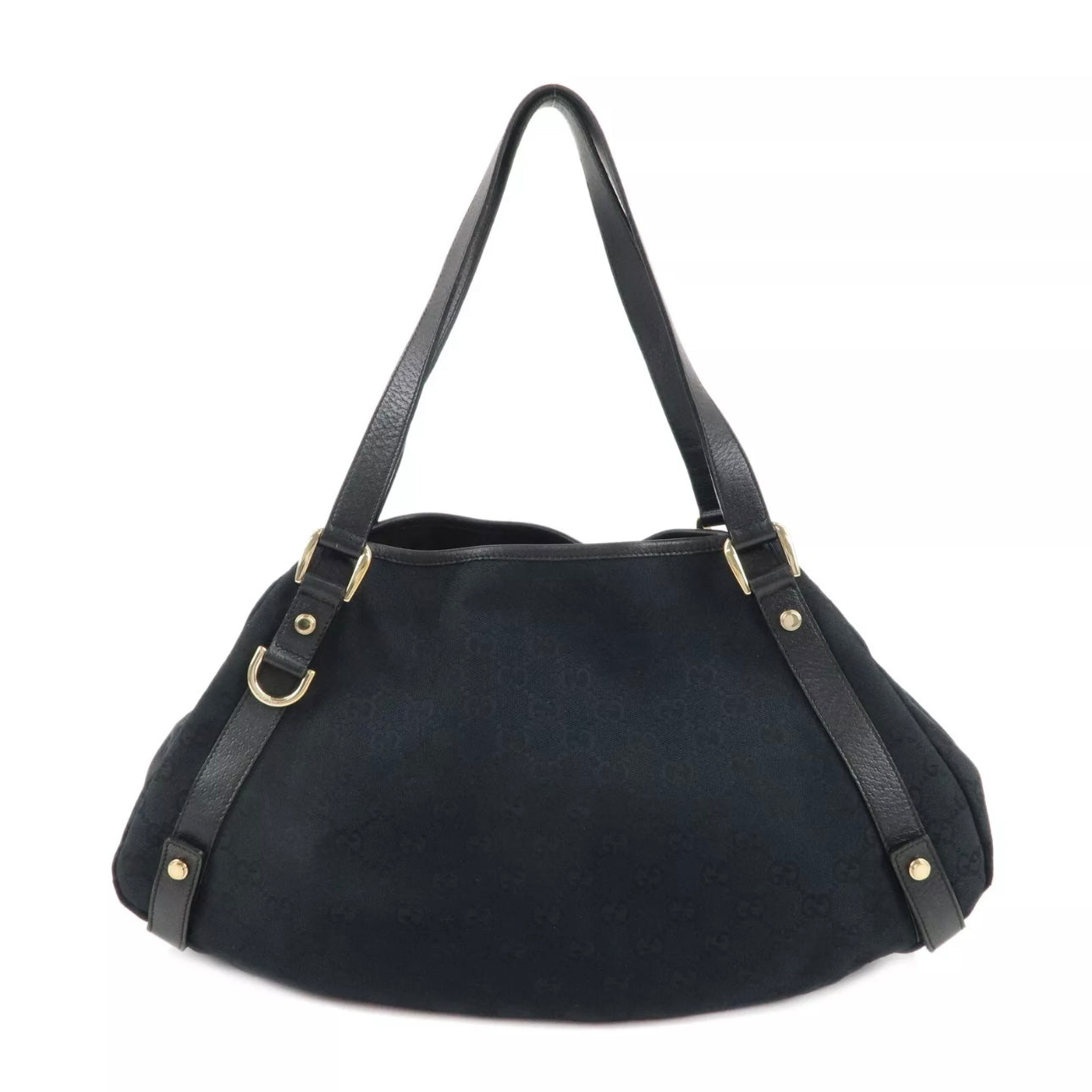 Abbey GG Canvas Leather Tote Bag