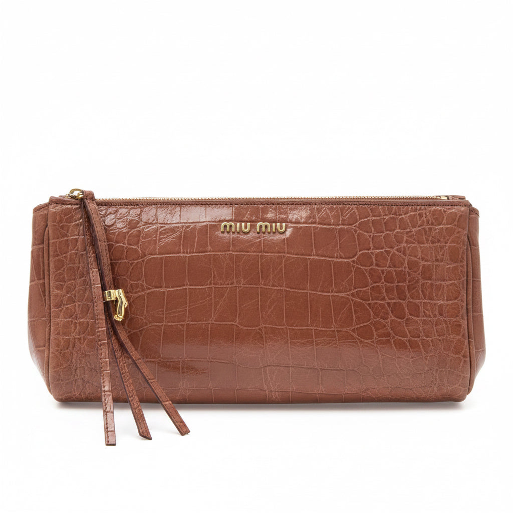 Miu Miu Croco Clutch