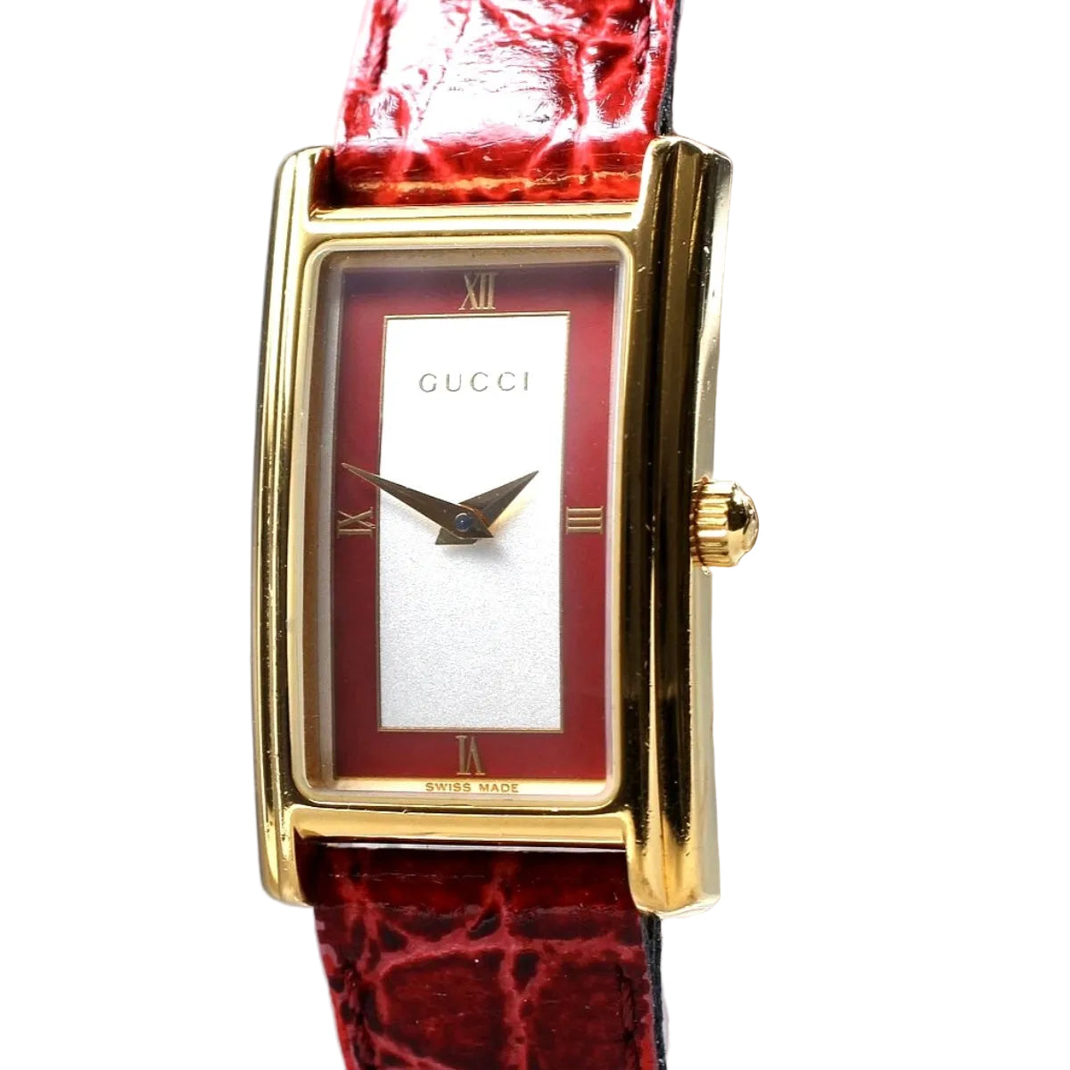 Vintage GUCCI 2600L 19mm Red Gold Quartz Women's Watch