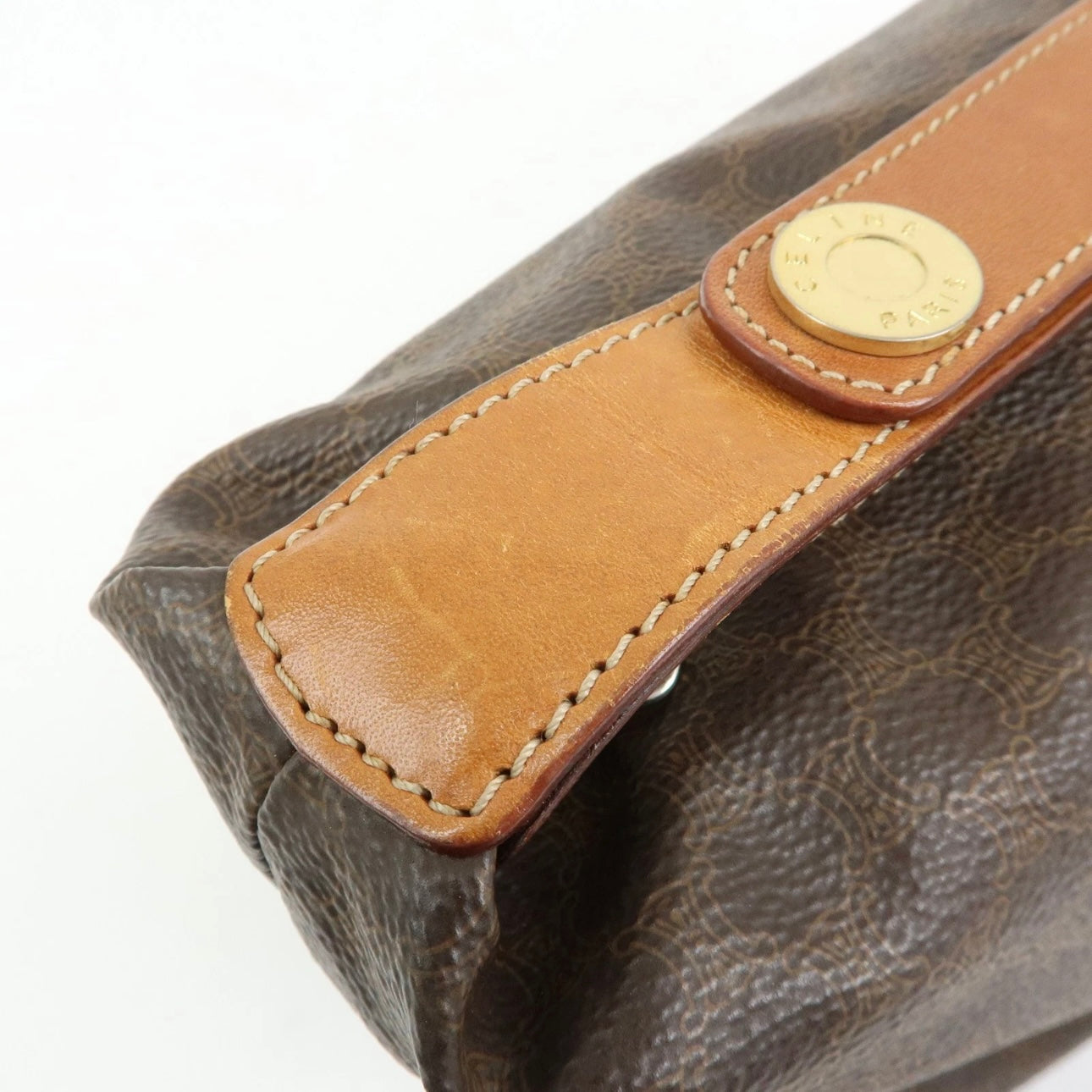 Celine Macadam Handbag Pochette - Brown, PVC