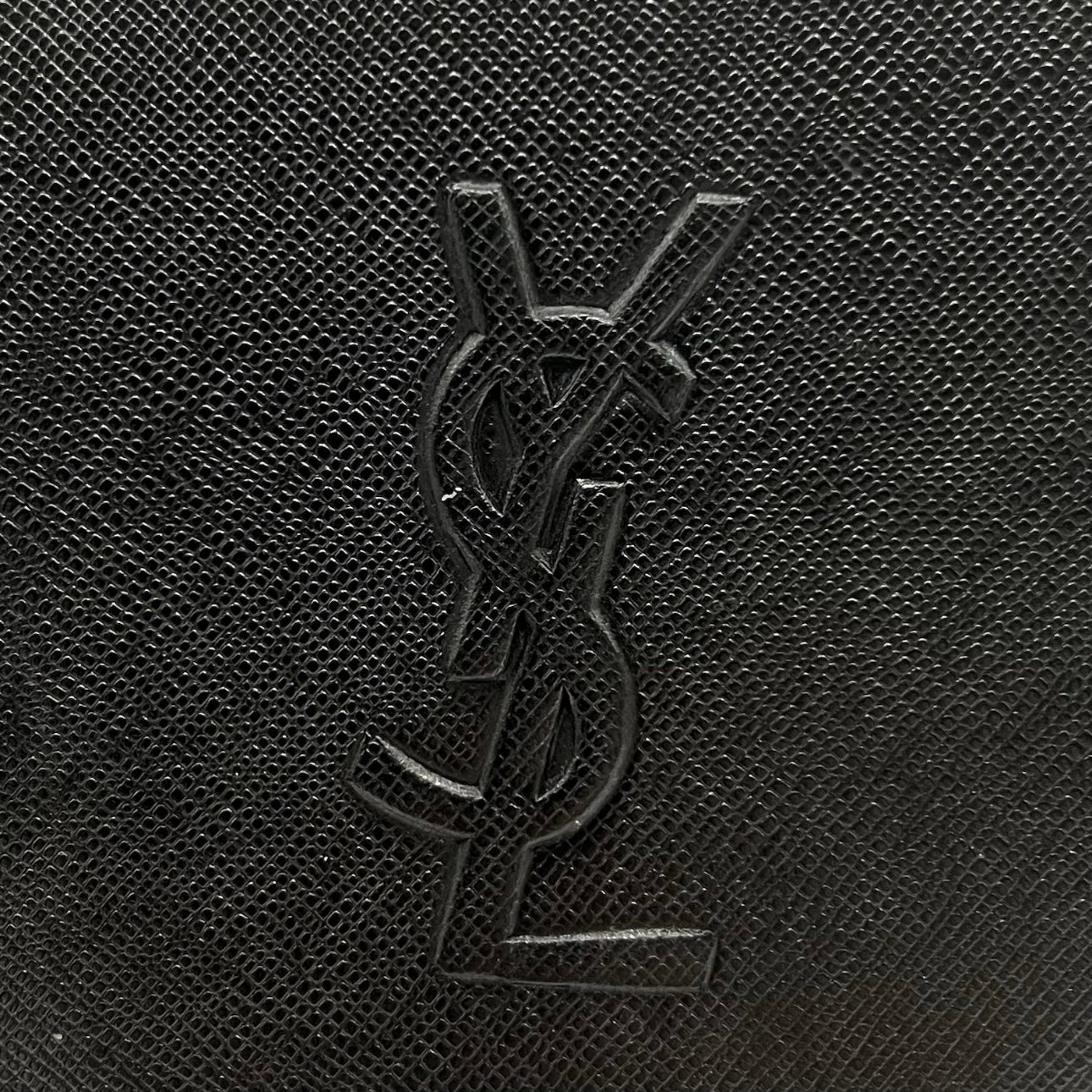 Yves Saint Laurent Hand bag Leather Vintage Black Authentic