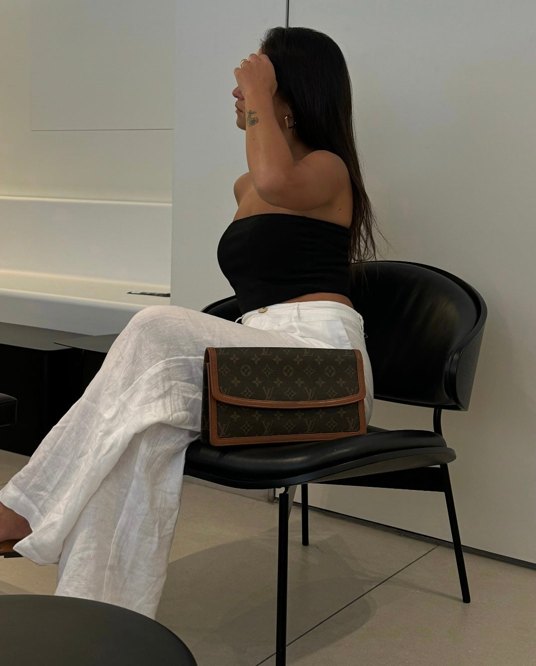 Louis Vuitton Pochette Dam GM Monogram Clutch Bag - Brown, PVC