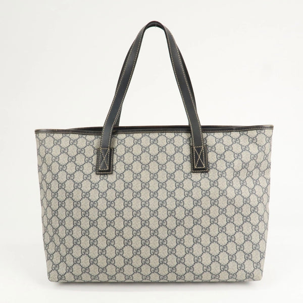GUCCI GG Supreme Leather Tote Bag- Navy